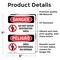 Signmission Do Not Enter High Voltage Bilingual Danger Sign, Vinyl Decal, 5in W x 7in L, 2PK OS-2PACK-DS-D-57-VS-1134 - alternate 4